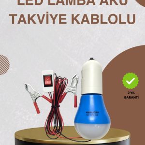 12V LED Ampul Timsah Kıskaçlı Taşınabilir Aydınlatma