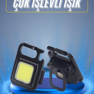 Kamp Çadır Lambası Şarjlı El Feneri Işıldak Anahtarlık Mini Mıknatıslı