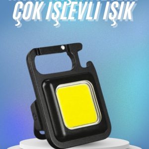Işıldak USB Şarjlı Cep El Feneri Taşınabilir Mini Led Işık Çok Fonksiyonlu