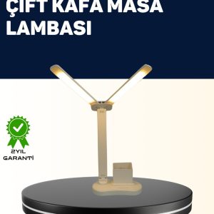 Ayarlanabilir Kısılabilir LED Masa Lambası | Entegre Kalemlik ve Telefon Tutucu Özellikli