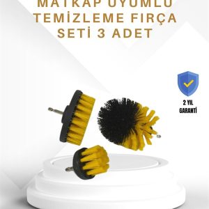 Yüksek Devirde Etkili Temizlik Sağlayan Matkap Ucu Fırça Seti