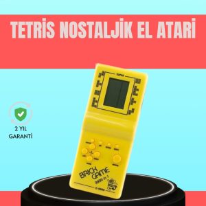 Retro Tetris El Aterisi – Pil ile Çalışan Taşınabilir Mini Oyun Konsolu