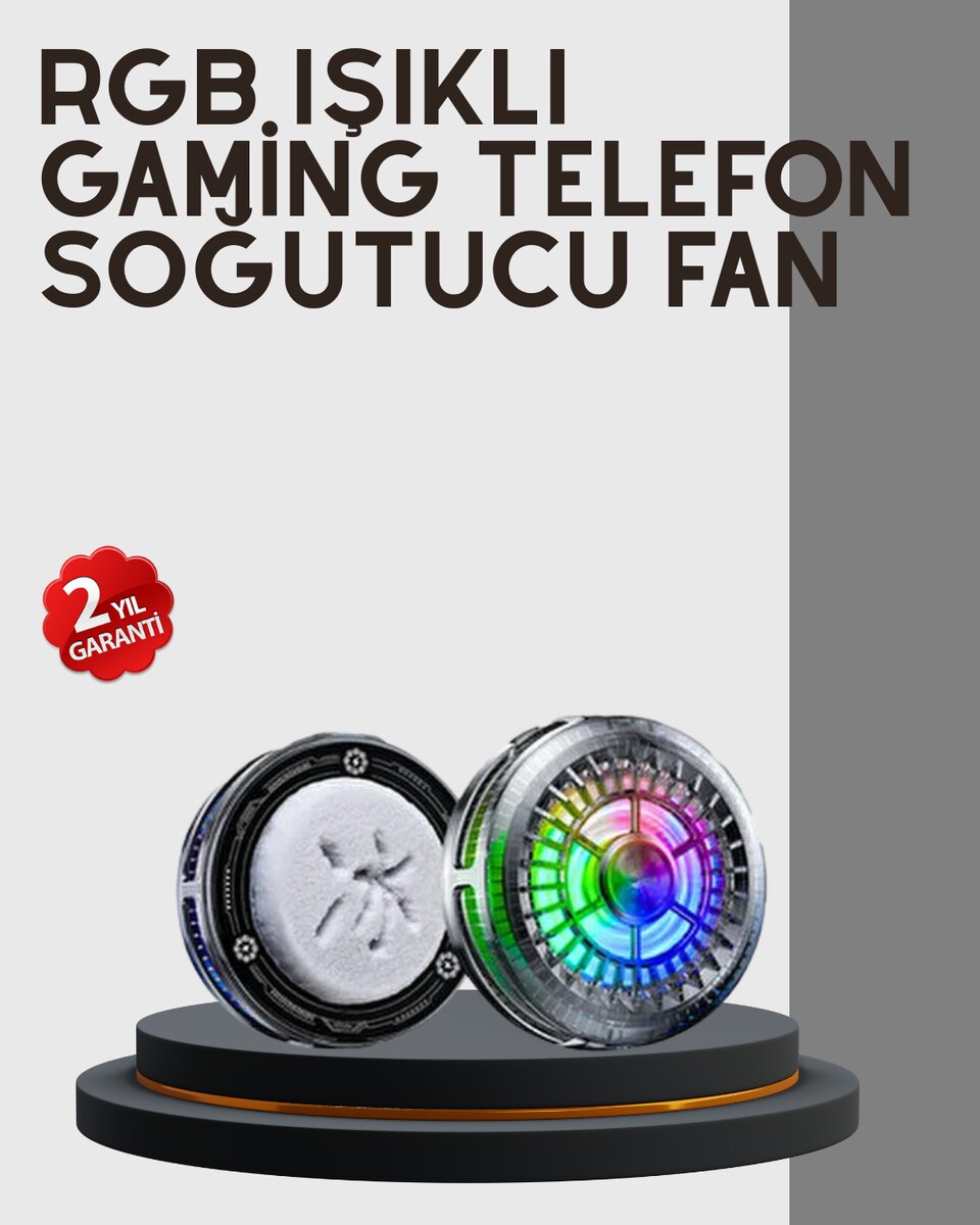 RGB Gaming Telefon Fanı Sessiz Soğutucu Tüm Akıllı Telefonlara Uygun
