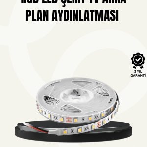TV Arkası LED Şerit Işık Otomatik Açma Kapama Özellikli 2mt
