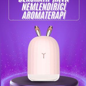 Aromaterapi Hava Nemlendirici Dekoratif USB Şarjlı Tavşan Nemlendirici