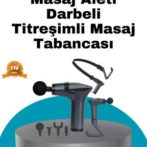 Taşınabilir 3in1 Masaj Aleti Şarjlı Titreşimli Esneme Bantlı