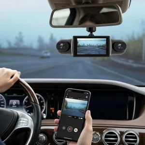 WiFi Destekli Araç İçi Kamera 170 Derece Geniş Açılı ve Loop Kayıt Özellikli