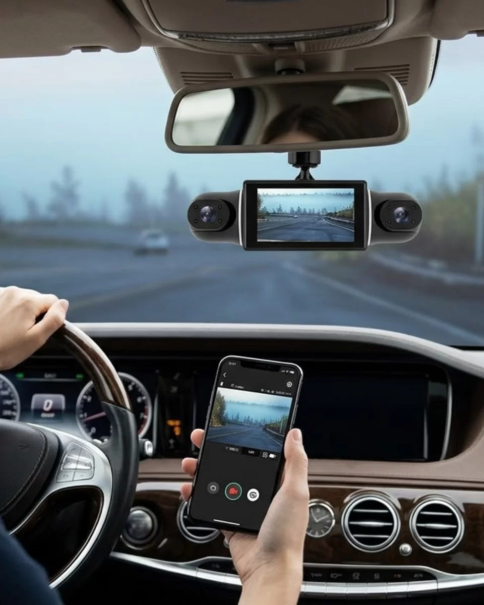 WiFi Destekli Araç İçi Kamera 170 Derece Geniş Açılı ve Loop Kayıt Özellikli
