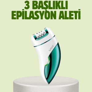 Çok Fonksiyonlu Epilatör 600mAh 90 Dakika Kullanım LED Metal Başlık Su Geçirmez