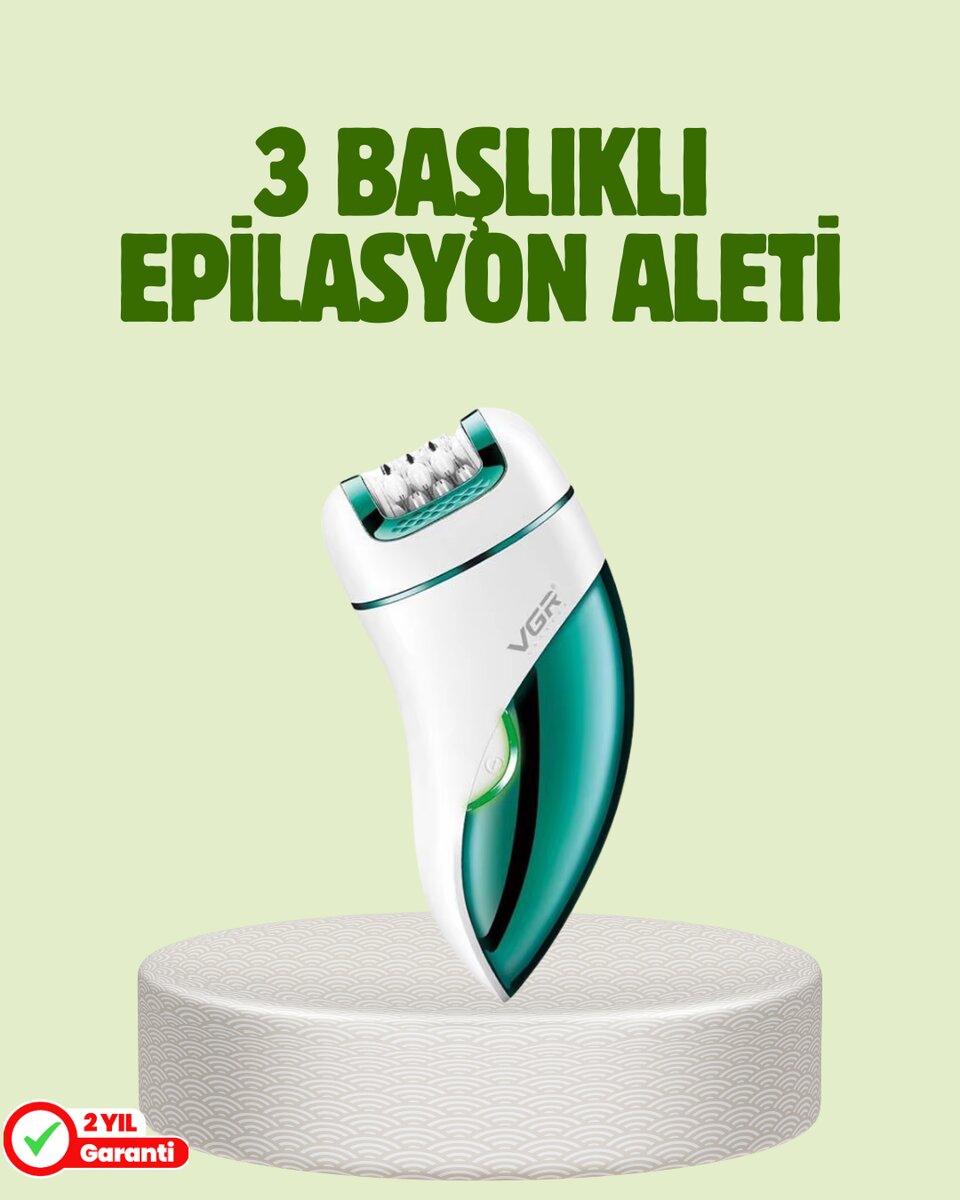 Çok Fonksiyonlu Epilatör 600mAh 90 Dakika Kullanım LED Metal Başlık Su Geçirmez