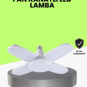 Katlanabilir 4 Kollu LED Ampül 60 Watt 6000 Lumen Beyaz Işık