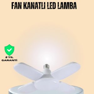 Yüksek Işık Güçlü LED Ampül 4 Kollu Katlanır Pervane Tasarım