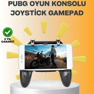 Joystick ve Parmak Tetikleyicili Mobil Oyun Gamepad Tutucu