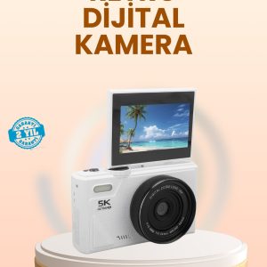 Taşınabilir 5K UHD Fotoğraf ve Video Kamera Otofokus WiFi
