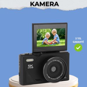 Taşınabilir Dijital Kamera 5K 75MP Stabilizasyonlu 18x Zoom Otofokus