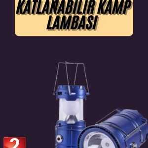 Kamp Feneri Şarj Edilebilir Güneş Enerjili Işıldak USB Şarjlı