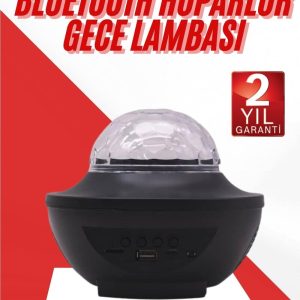 Masa ve Gece Lambası Renkli Projektör Işıklı Disko Topu Bluetooth Hoparlör