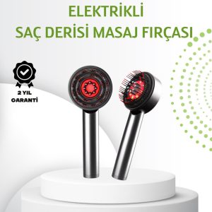 Şarjlı Saç Derisi Masaj Cihazı Kırmızı Işık ve 3D Tarak Dişli