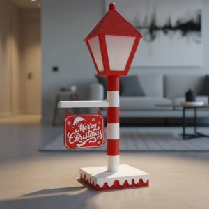 Noel Temalı Tabelalı Lamba Dekoratif Aydınlatma Yılbaşı Süsü