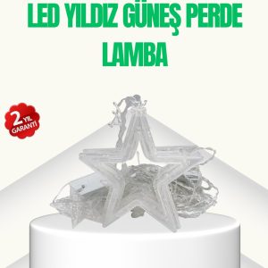 Yıldız Figürlü Perde Peri Led 3x3 Metre Dekoratif Işık