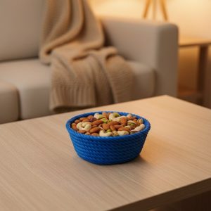 Yuvarlak Çerezlik Lacivert Şık Tasarım ve Kompakt Boyut