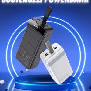 50.000 Mah Powerbank Turbo Hızlı Led Göstergeli Android İOS Uyumlu Taşınabilir Askılı