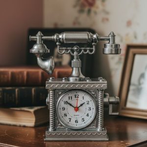 Dekoratif Retro Telefon Masa Saati Çalar Saat Özellikli
