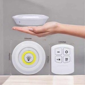 Led Lamba 3'lü Uzaktan Kumandalı Yapışkanlı Beyaz Işık