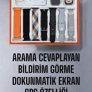 Akıllı Saat 7 Kordonlu MetalPlastik Ve Hasır Kordon Seçeneği