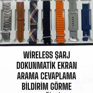 Akıllı Saat 7 Kordonlu Yeni Nesil Arama Cevaplayan Çok Fonksiyonlu