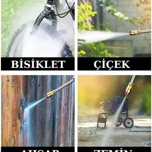 Şarjlı Oto Yıkama Bahçe Sulama Tabancası Makinesi Yüksek Basınçlı