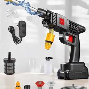 Şarjlı Oto Yıkama Tabancası Su Basınçlı Hazneli Bataryalı