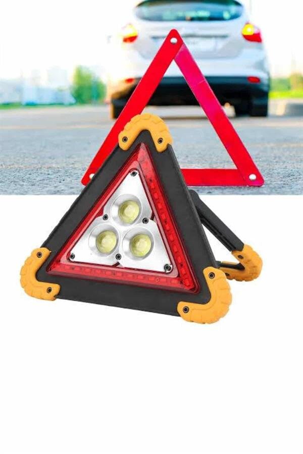 Solar Şarjlı Çok Fonksiyonlu Reflektör Işıklı Ikaz Lambası Acil Durum Reflektörü Acil Durum Uyarı Lambası