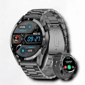 Suya Dayanıklı Dokunmatik Akıllı Saat Bluetooth 5.0 Sesli Asistan ve Sağlık Takibi