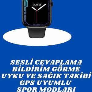 Akıllı Saat Nabız Ölçebilen Adımsayar Kalori Hesaplama Tema Değiştirme GPS Uyumlu
