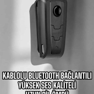 Makaralı Bluetooth Kulaklık Kulak İçi Android iOS Uyumlu Titreşimli