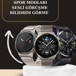 Aynalı Bluetooth Kulaklık Yeni Nesil Akıllı Saat Titreşimli Nabız Ölçer Spor Modları