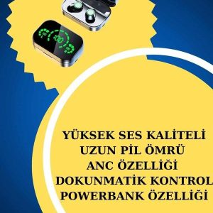 Yeni Nesil Kaliteli Akıllı Saat ve Kablosuz Bluetooth Kulaklık  Yüksek Ses Kaliteli