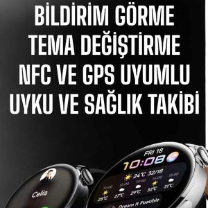 Akıllı Saat Bildirim Görme Amoled Ekran GPS Uyumlu Sesli Görüşme