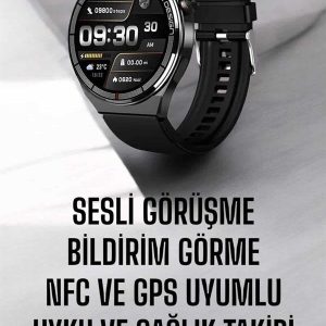 Akıllı Saat Nabız Sensörlü Bildirim Görebilen Spor Modları GPS Takibi