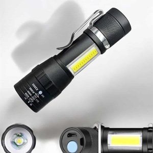 El Feneri Led USB Şarjlı Zoom Mini Led Işık Acil Durum Feneri