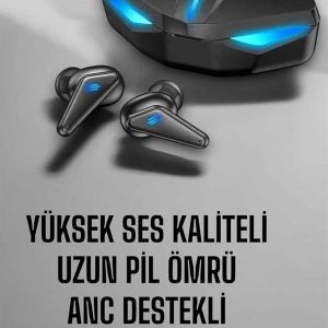 Bluetooth Oyuncu Kulaklığı Led Işıklı Kablosuz ANC Özelliği