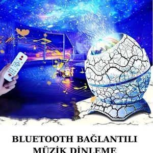 Dinozor Yumurtası Gece Masa Lambası Bluetooth Hoparlör 14 Renk Seçeneği
