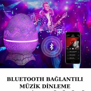 Dinozor Speaker Renk Değiştirme Projeksiyon Modu Bluetooth Hoparlör Gece Lambası