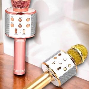 Kablosuz Bluetooth Karaoke Mikrofon USB ve AUX Girişli Yüksek Ses Kalitesi
