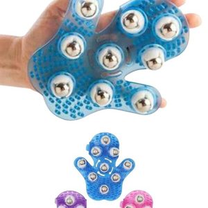 9 Bilyeli El Şeklinde Omuz Bacak Masaj Aleti Masaj Eldiveni Giyilebilir Plastik Vücut Sıkılaştırıcı