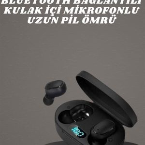 Kulaklık Dijital Göstergeli Bluetooth Bağlantılı Kablosuz Kulak İçi Mikrofonlu Dokunmatik Kontrol