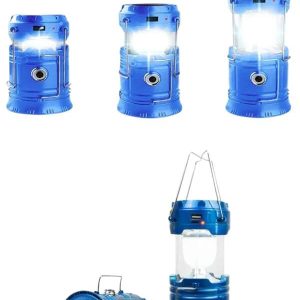 Solar Şarjlı Kamp Lambası Güneş Enerjili Kızaklı Kamp Feneri Çadır Feneri Led Işıldak