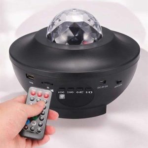 Çocuklara Özel Şarjlı Bluetooth Hoparlör Parti Led Lambası Yıldızlı Projeksiyon