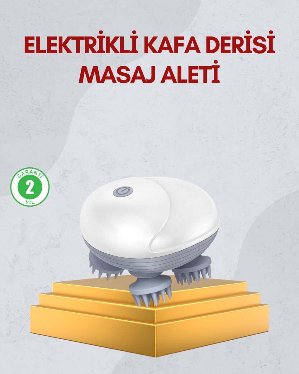 Kablosuz Kafa ve Vücut Masaj Aleti Taşınabilir Tasarım